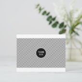 Moderne Streifen Danke Postkarte (Stehend Vorderseite)