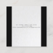 Moderne Streifen, einfach Quadratische Visitenkarte (Rückseite)