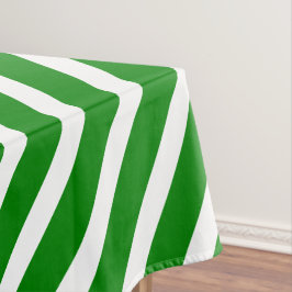 Moderne Streifen | Frühlingsgrün und weiß gestreif Tischdecke
