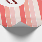 Moderne Streifen gekachelt rosa Tischdecke Geschenkpapier (Ecke)