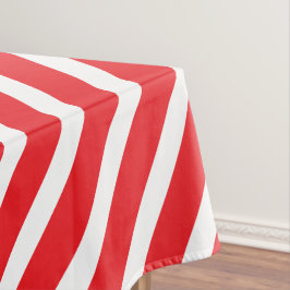 Moderne Streifen | Glamour rot und weiß gestrichen Tischdecke