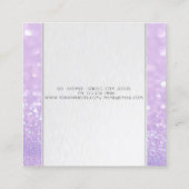 Moderne Streifen, Glittery Bokeh Quadratische Visitenkarte (Rückseite)