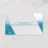 Moderne Streifen, Glittery Bokeh Visitenkarte (Rückseite)