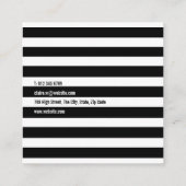 Moderne Streifen Gold Herzstück Beruflicher Platz Quadratische Visitenkarte (Rückseite)