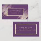 Moderne Streifen,Goldrahmen-Designer Visitenkarte (Vorne/Hinten)