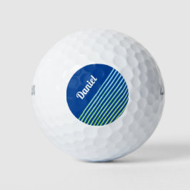 Moderne Streifen Golfer Lover Erstellen Sie Ihren  Golfball