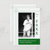 Moderne Streifen Grün - Ankündigung von 3x5 Abschl (Vorne/Hinten)