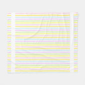 Moderne Streifen in den Farben der Pastellfarben v Fleecedecke (Vorderseite (Horizontal))