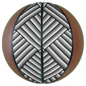 Moderne Streifen in Schwarz, Weiß und Grau - cool Basketball (Vertikal)