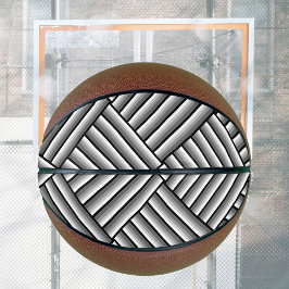 Moderne Streifen in Schwarz, Weiß und Grau - cool Basketball