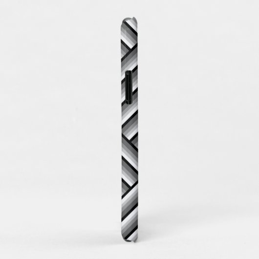 Moderne Streifen in Schwarz, Weiß und Grau - cool Case-Mate iPhone Hülle (Hinten/Rechts)