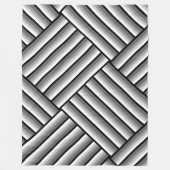 Moderne Streifen in Schwarz, Weiß und Grau - cool Fleecedecke (Vorderseite)