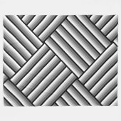 Moderne Streifen in Schwarz, Weiß und Grau - cool Fleecedecke (Vorderseite (Horizontal))