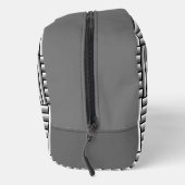 Moderne Streifen in Schwarz, Weiß und Grau - kunde Waschbeutel (Rechts)