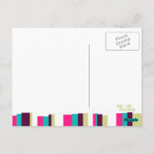 Moderne Streifen Lehrer Vielen Dank Foto Postkarte (Rückseite)