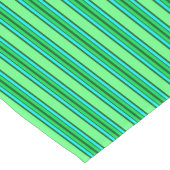 Moderne Streifen, Limettengrün und Aqua aus dem Mi Kurzer Tischläufer (Ecke)