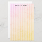 Moderne Streifen Minimalistisch Beruflich Schlicht Briefpapier (Vorne/Hinten)