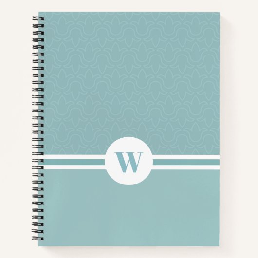 Moderne Streifen mit einfacher Blume Notizblock (Vorderseite)