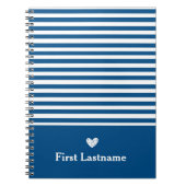 Moderne Streifen mit hochskaliger Heftmonogramm bl Notizblock (Vorderseite)
