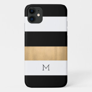 Moderne Streifen Mit Monogramm Case-Mate iPhone Hülle