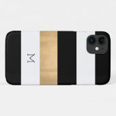 Moderne Streifen Mit Monogramm Case-Mate iPhone Hülle (Rückseite (Horizontal))