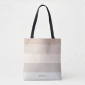 Moderne Streifen mit Monogramm-Pastell Tasche (Vorderseite)