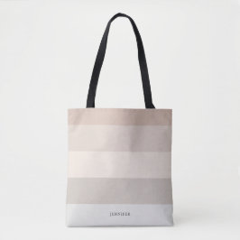 Moderne Streifen mit Monogramm-Pastell Tasche