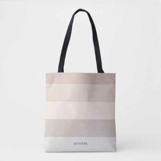 Moderne Streifen mit Monogramm-Pastell Tasche (Vorderseite)
