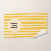 Moderne Streifen Muster mit Monogramm Badhandtuch Set (Handtuch)