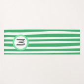 Moderne Streifen Muster mit Monogramm Yogamatte (Vorderseite (Horizontal))