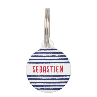 MODERNE STREIFEN (NAVY) HAUSTIERMARKE