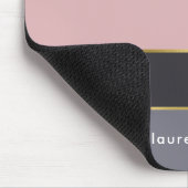Moderne Streifen Personalisiert Mousepad (Ecke)
