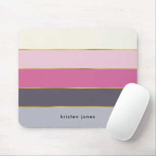 Moderne Streifen Personalisiert Mousepad