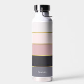 Moderne Streifen Personalisiert Trinkflasche (Links)