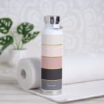 Moderne Streifen Personalisiert Trinkflasche<br><div class="desc">Personalisieren Sie dieses Design mit Ihrem Namen oder Ihren Initialen.</div>