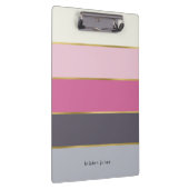 Moderne Streifen Personalisierte Zwischenablage Klemmbrett (Rechts)