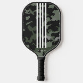 Moderne Streifen Pickleballer Camouflage Pickleball Schläger (Rückseite)