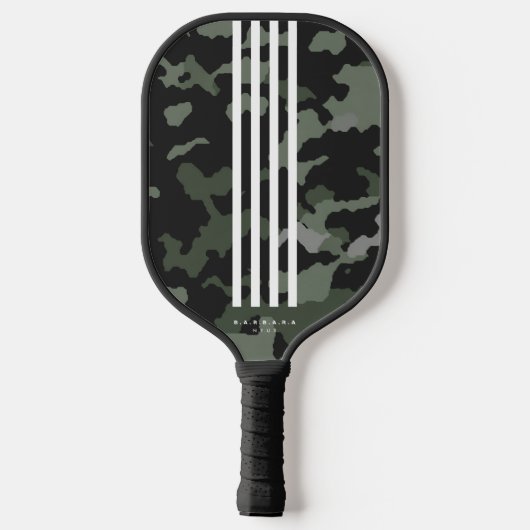 Moderne Streifen Pickleballer Camouflage Pickleball Schläger (Rückseite)