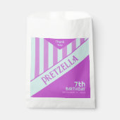 Moderne Streifen pink Geschenktütchen (Vorderseite)