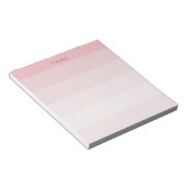 Moderne Streifen Pink Ombre Wasserfarbe schichten Notizblock (angewinkelt)