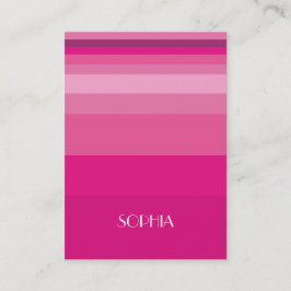Moderne Streifen-Rosa-Steigung Visitenkarte