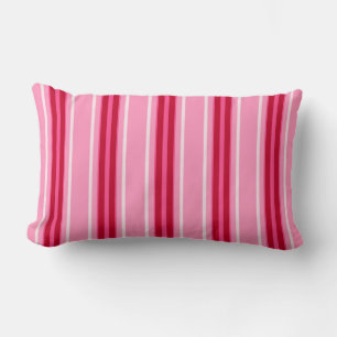 Moderne Streifen, rosa und burgundy aus dem Mittel Lendenkissen