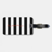 Moderne Streifen - Rote Lippen, Personalisiert Gepäckanhänger (Rückseite horizontal)