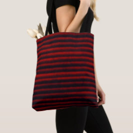 Moderne Streifen schwarz und rot Tasche