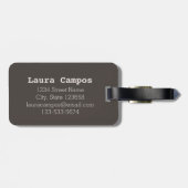 Moderne Streifen Stilvoll Pink Lila Simple Young Gepäckanhänger (Rückseite horizontal)