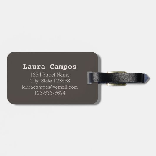 Moderne Streifen Stilvoll Pink Lila Simple Young Gepäckanhänger (Rückseite horizontal)