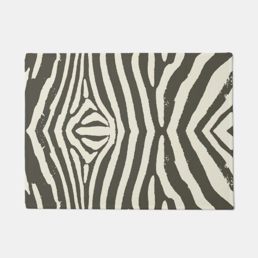 Moderne Streifen-Tierdruck-Pattern Fußmatte (Vorderseite)