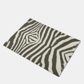 Moderne Streifen-Tierdruck-Pattern Fußmatte (Schrägansicht)