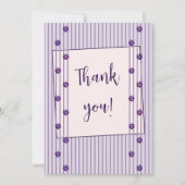 Moderne Streifen und Blume Dankeskarte (Vorderseite)