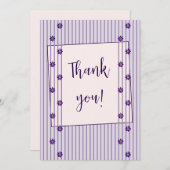 Moderne Streifen und Blume Dankeskarte (Vorne/Hinten)